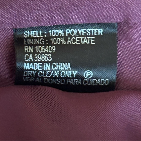 Antonio Melani Ruffled Burgundy Satin Bolero Shrug Jacket Size XS - Picture 9 of 9